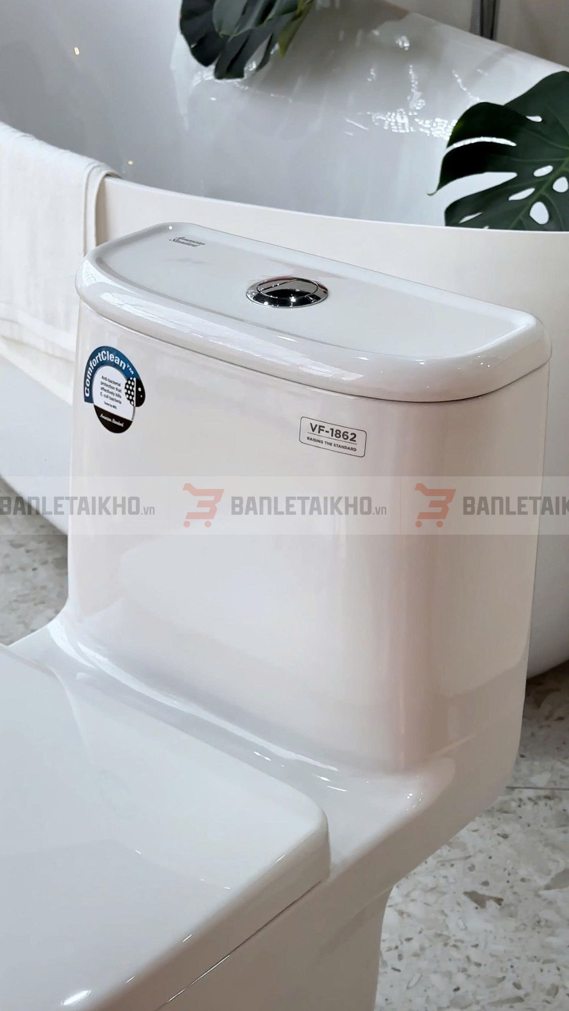 Bồn Cầu AMERICAN STANDARD VF 1862 1 Khối Nắp Êm Bồn Cầu AMERICAN STANDARD VF 1862 1 Khối Nắp Êm