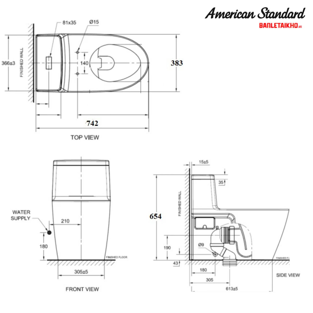 Bản vẽ Bồn Cầu AMERICAN STANDARD VF 1808PL 1 Khối Nắp Điện Tử Bản vẽ Bồn Cầu AMERICAN STANDARD VF 1808PL 1 Khối Nắp Điện Tử