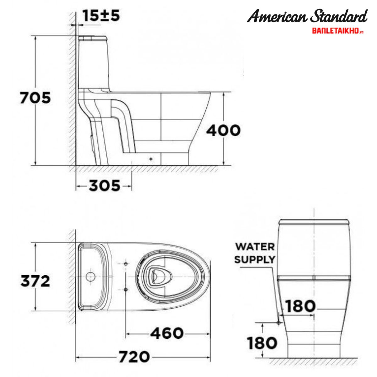 Bản vẽ Bồn Cầu AMERICAN STANDARD VF 1862 1 Khối Nắp Êm Bản vẽ Bồn Cầu AMERICAN STANDARD VF 1862 1 Khối Nắp Êm