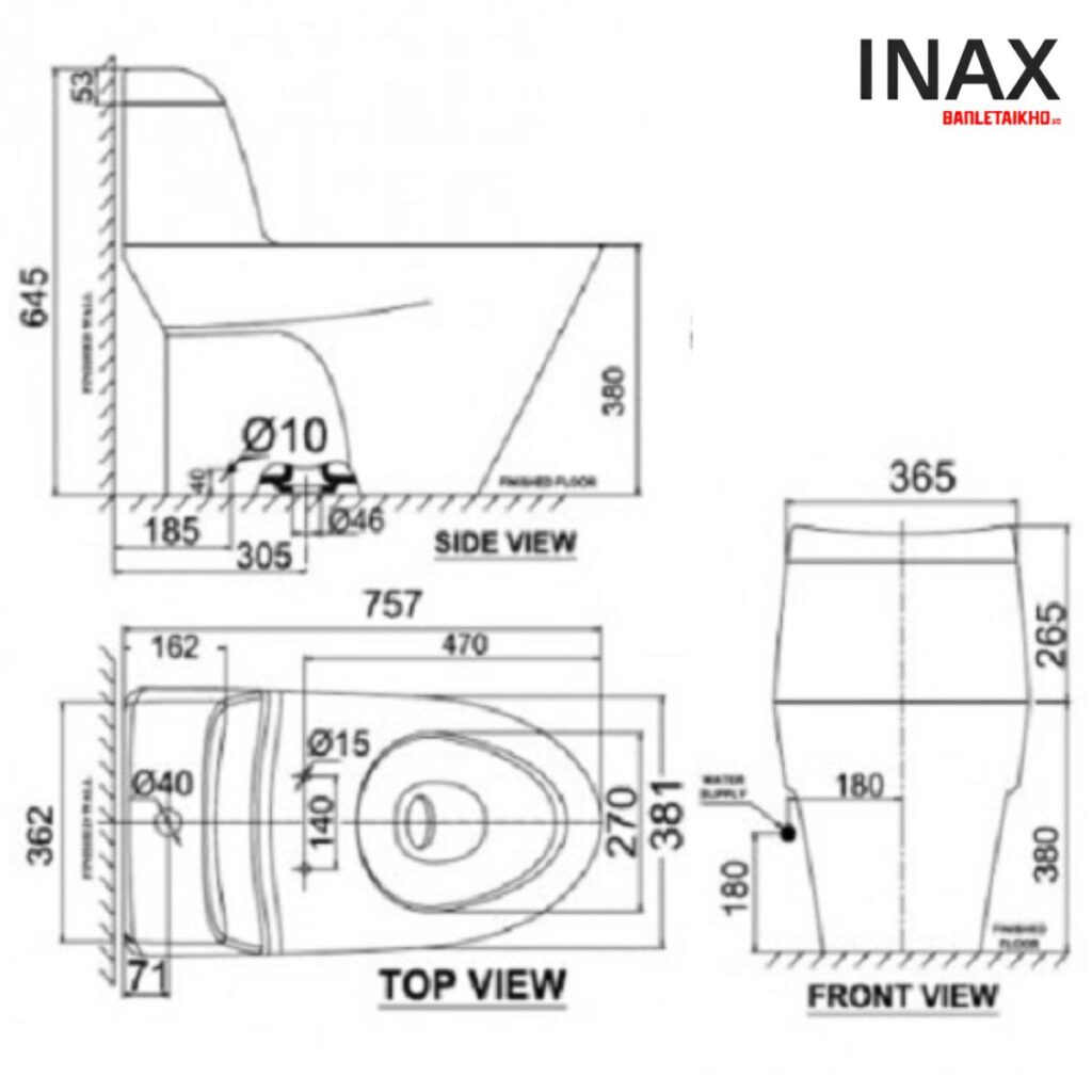 Bồn Cầu AMERICAN STANDARD VF 2010S 1 Khối Nắp Rửa Cơ