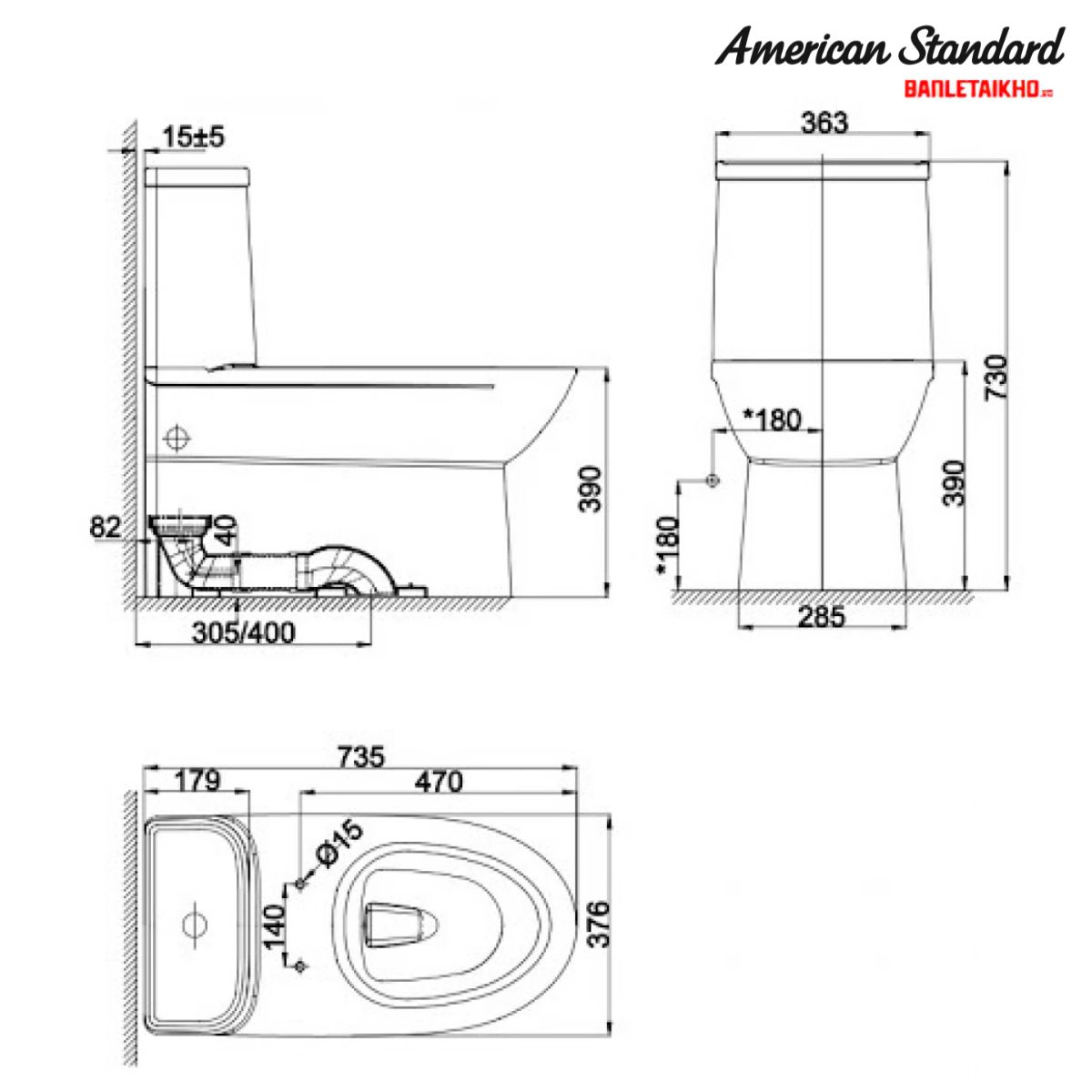 Bản vẽ Bồn Cầu AMERICAN STANDARD WP 2073 1 Khối Nắp Đóng Êm Bản vẽ Bồn Cầu AMERICAN STANDARD WP 2073 1 Khối Nắp Đóng Êm