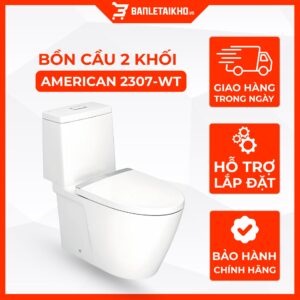 Bồn Cầu AMERICAN STANDARD 2307 WT 2 Khối Nắp Đóng Êm