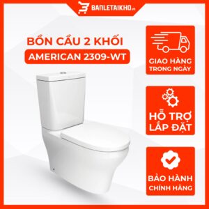 Bồn Cầu AMERICAN STANDARD 2309 WT 2 Khối Nắp Đóng Êm