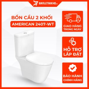 Bồn Cầu AMERICAN STANDARD 2407 WT 2 Khối Nắp Đóng Êm