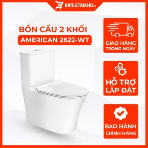 Bồn Cầu AMERICAN STANDARD 2622 WT 2 Khối Nắp Đóng Êm