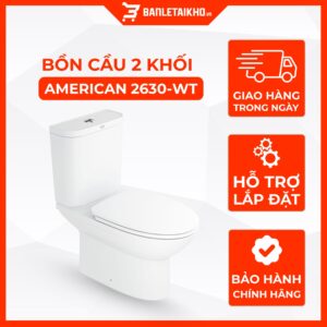 Bồn Cầu AMERICAN STANDARD 2630 WT 2 Khối Nắp Đóng Êm