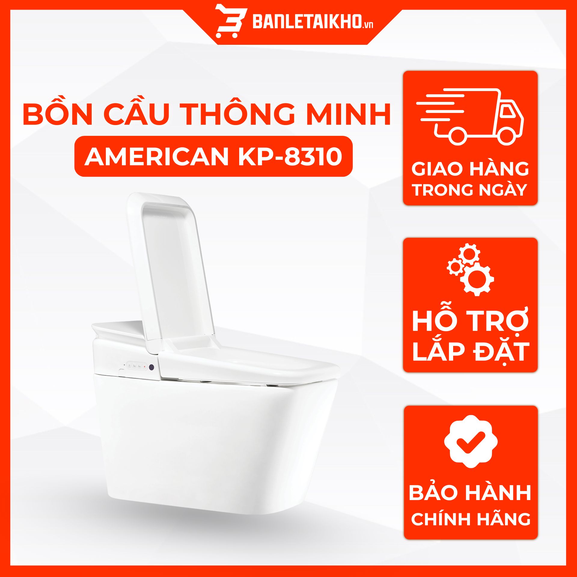 Bồn Cầu AMERICAN STANDARD KP 8310 Điện Tử Nắp Đóng Êm Bồn Cầu AMERICAN STANDARD KP 8310 Điện Tử Nắp Đóng Êm