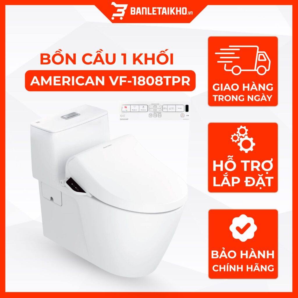 Bồn Cầu AMERICAN STANDARD VF 1808TPR 1 Khối Nắp Điện Tử