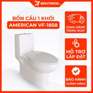 Bồn Cầu AMERICAN STANDARD VF 1858 (VF-1858) 1 Khối Cosy Nắp Êm