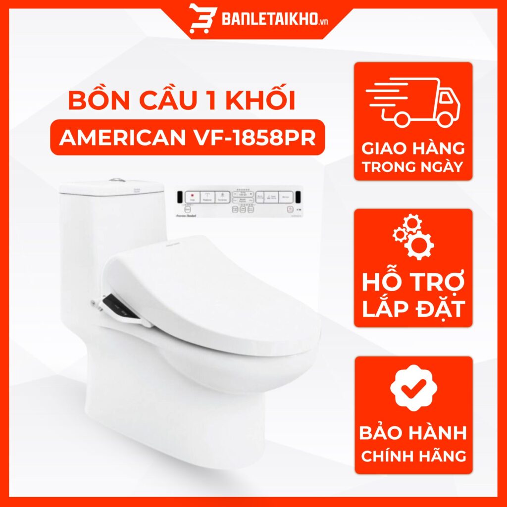 Bồn Cầu AMERICAN STANDARD VF 1858PR 1 Khối Nắp Điện Tử
