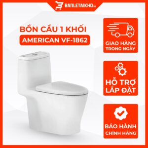 Bồn Cầu AMERICAN STANDARD VF 1862 1 Khối Nắp Êm