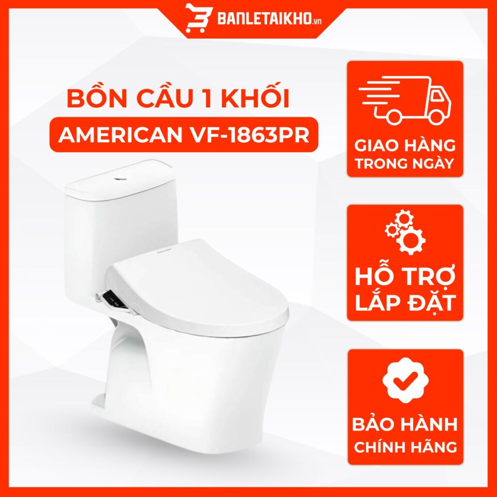 Bồn Cầu AMERICAN STANDARD VF 1863PR 1 Khối Nắp Điện Tử