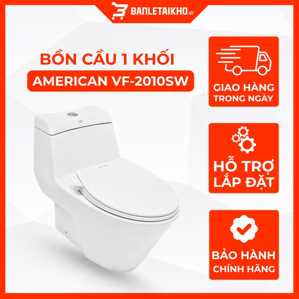 Bồn Cầu AMERICAN STANDARD VF 2010SW 1 Khối Nắp Rửa Cơ
