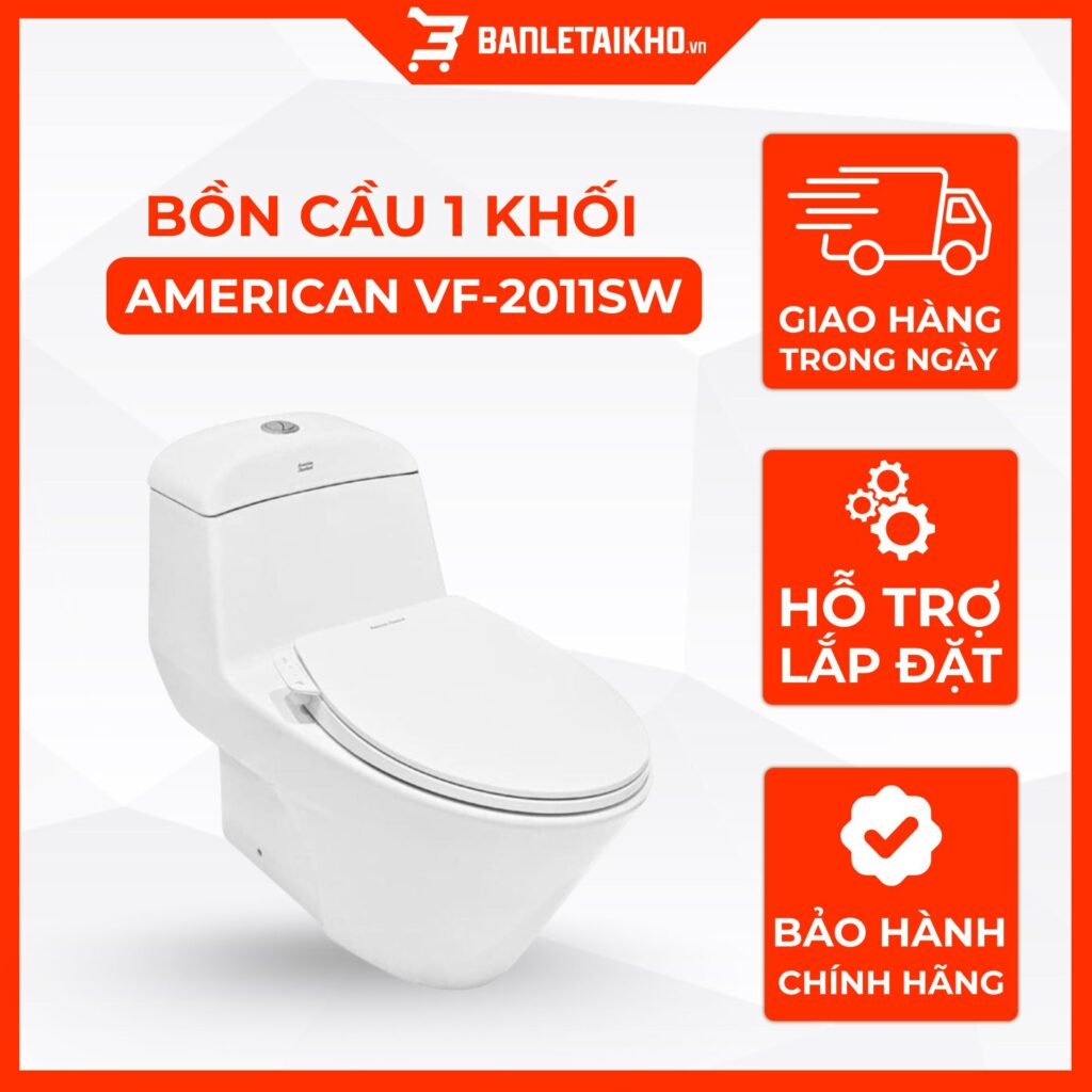Bồn Cầu AMERICAN STANDARD VF 2011SW 1 Khối Nắp Rửa Cơ