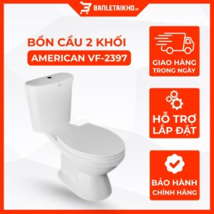 Bồn Cầu AMERICAN STANDARD VF 2397 2 Khối Nắp Đóng Thường
