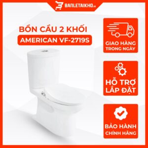 Bồn Cầu AMERICAN STANDARD VF 2719S 2 Khối Nắp Rửa Cơ