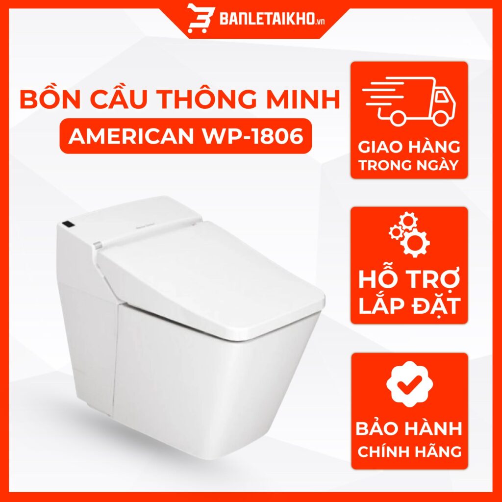Bồn Cầu AMERICAN STANDARD WP 1806 Điện Tử Nắp Đóng Êm