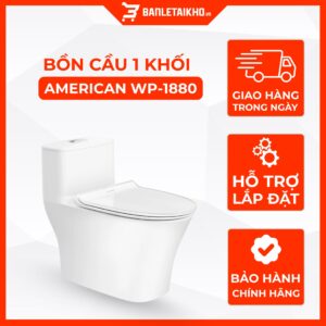 Bồn Cầu AMERICAN STANDARD WP 1880 1 Khối Nắp Đóng Êm Mỏng