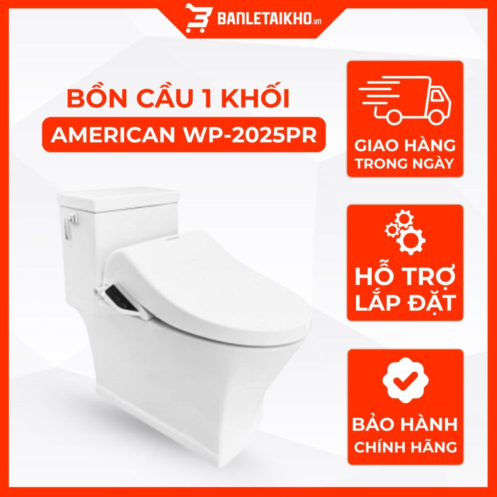 Bồn Cầu AMERICAN STANDARD WP 2025PR 1 Khối Nắp Điện Tử