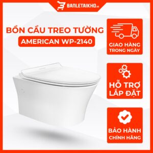 Bồn Cầu AMERICAN STANDARD WP 2140 Treo Tường Nắp Đóng Êm